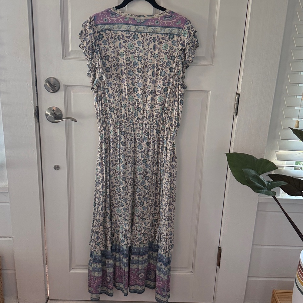 Spell Dahlia Midi Dress Dusty Blue Size Medium - Picture 8 of 16